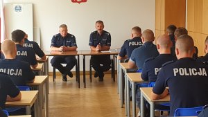 Spotkanie Komendanta Miejskiego Policji z policjantami, którzy są w służbie przygotowawczej