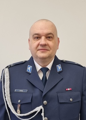 Zdjęcie Pierwszego Zastępcy Komendanta Miejskiego Policji we Włocławku młodszy inspektor Jarosław Stocki